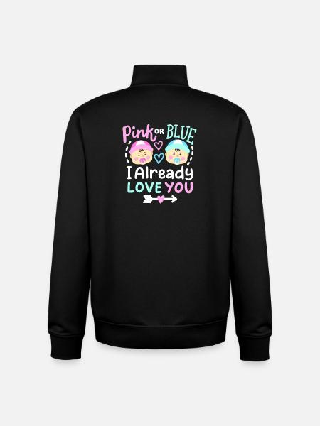 Pink oder Blau Gender-Reveal-Party - Unisex Organic Zip Sweatshirt von Stanley/Stella - Schwarz
