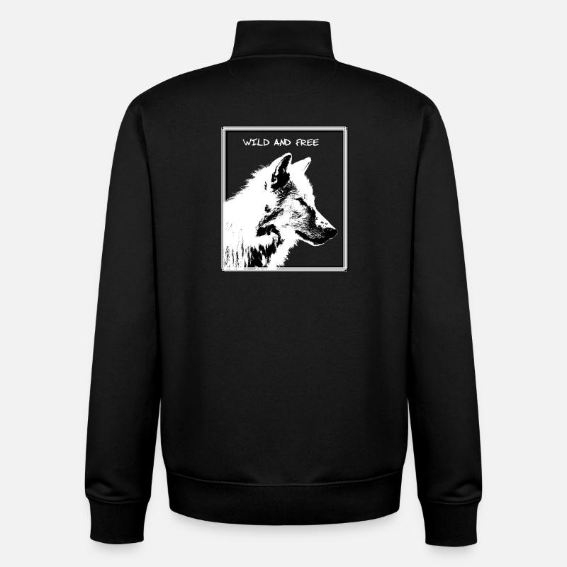 Wolf - Unisex Organic Zip Sweatshirt von Stanley/Stella - Schwarz