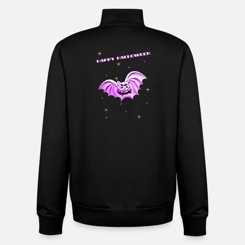 Chauve-souris pour Halloween - Sweat zippé unisexe en coton bio Stanley/Stella - noir
