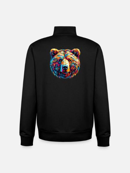 Bear - Unisex Organic Zip Sweatshirt by Stanley/Stella - black