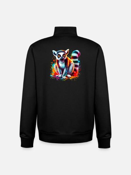 Lemur - Unisex Organic Zip Sweatshirt von Stanley/Stella - Schwarz