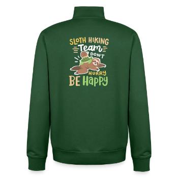 Faultier inspirierende Zitate - Unisex Organic Zip Sweatshirt von Stanley/Stella - Flaschengrün - Hinten - AI Model Male 185 dark (185cm)