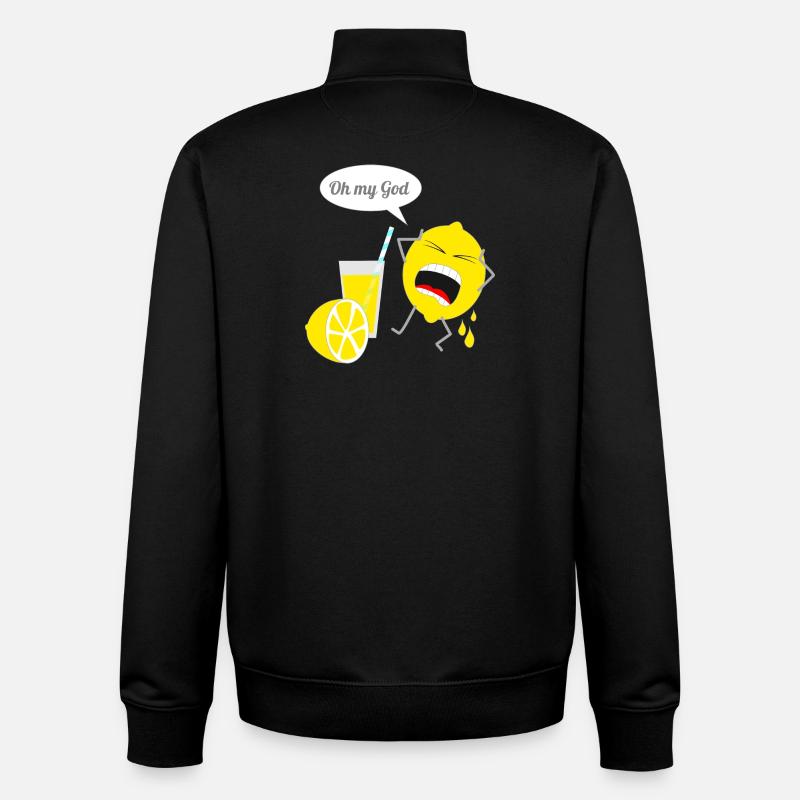 Funny lemon design - Unisex Organic Zip Sweatshirt by Stanley/Stella - black