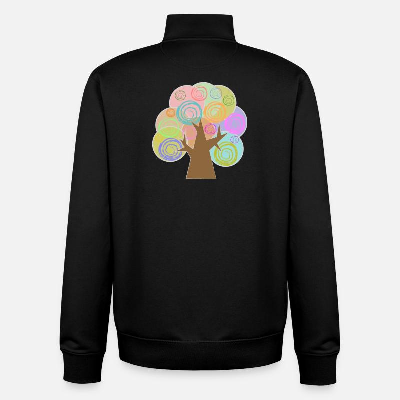 Tree Minimalist - Unisex Organic Zip Sweatshirt by Stanley/Stella - black