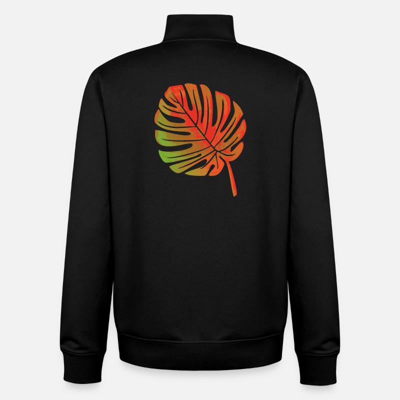 Blatt einer Pflanze - Unisex Organic Zip Sweatshirt von Stanley/Stella - Schwarz