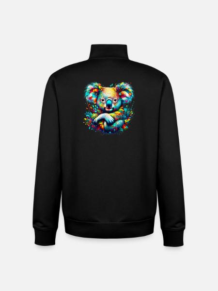 Koala - Unisex Organic Zip Sweatshirt by Stanley/Stella - black