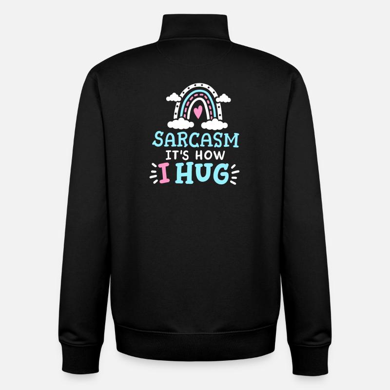 Sarkasmus Sarkastisch - Unisex Organic Zip Sweatshirt von Stanley/Stella - Schwarz