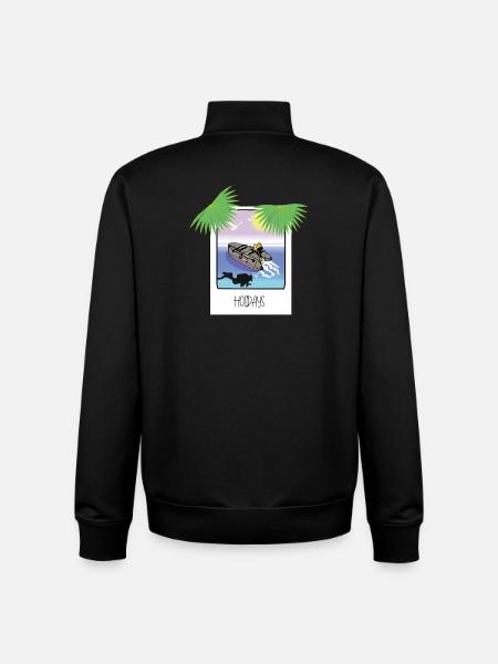 Instantané Vacances - Sweat zippé unisexe en coton bio Stanley/Stella - noir