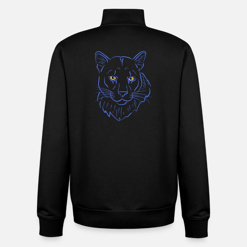 Bergloewe raubtier - Unisex Organic Zip Sweatshirt von Stanley/Stella - Schwarz