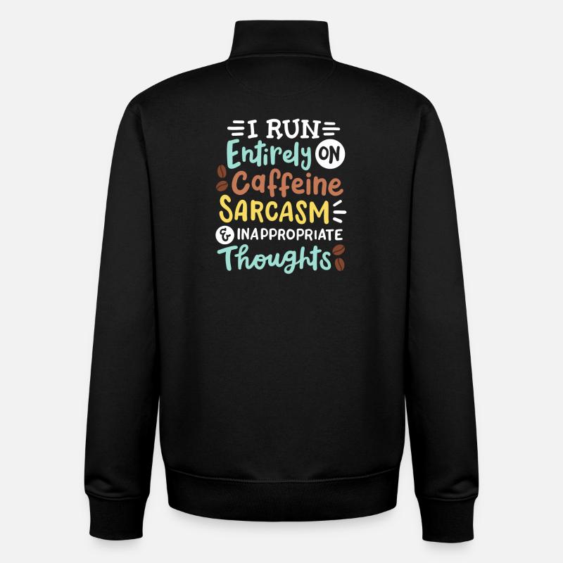 Sarkasmus lustig sarkastisch - Unisex Organic Zip Sweatshirt von Stanley/Stella - Schwarz
