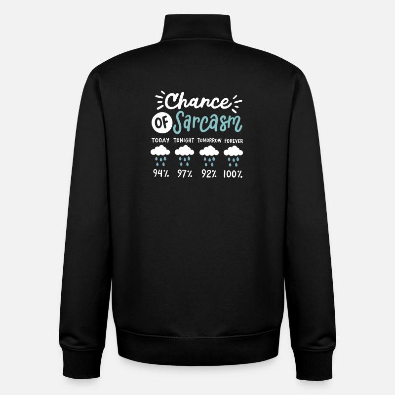 Sarkasmus sarkastischer Humor - Unisex Organic Zip Sweatshirt von Stanley/Stella - Schwarz
