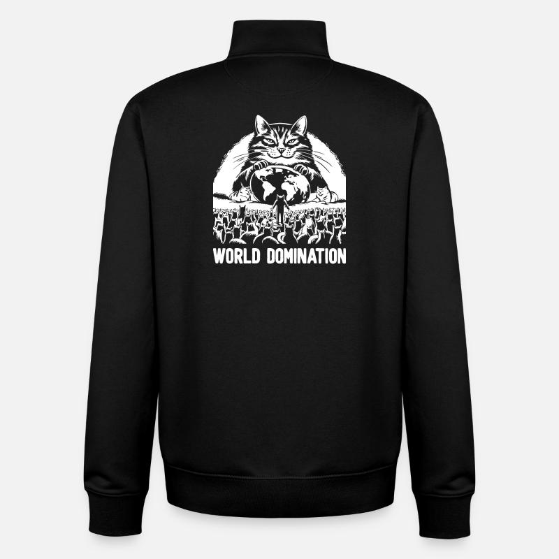 Domination du monde 1 - Sweat zippé unisexe en coton bio Stanley/Stella - noir