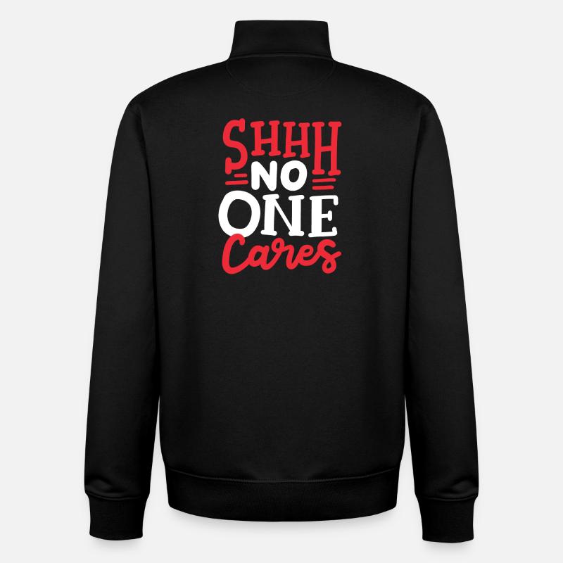 sarkastischer Humor Sarkasmus - Unisex Organic Zip Sweatshirt von Stanley/Stella - Schwarz