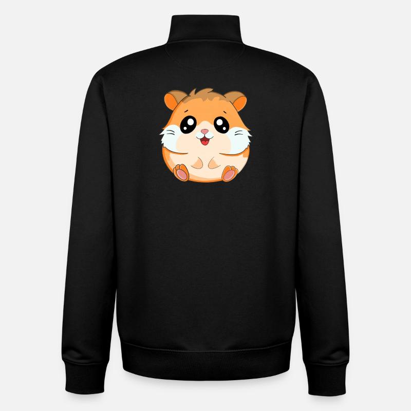 Hamster - Sweat zippé unisexe en coton bio Stanley/Stella - noir