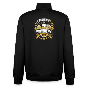Kombucha Kraft Emblem - Unisex Organic Zip Sweatshirt von Stanley/Stella - Schwarz - Hinten - AI Model Male 185 light (185cm)