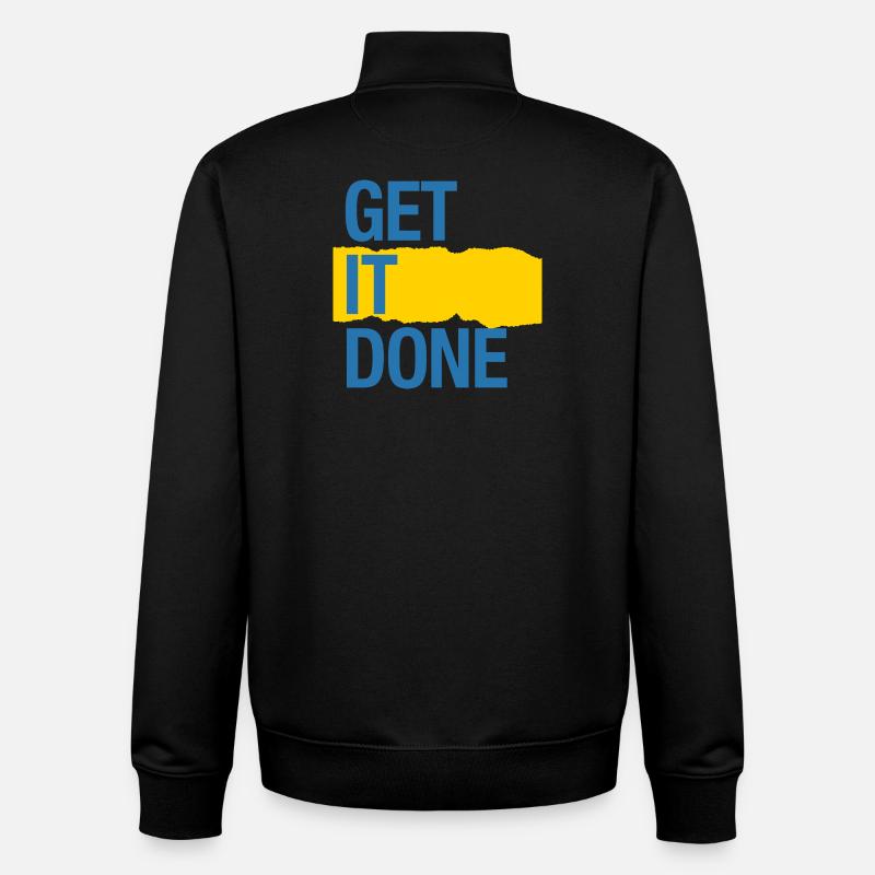 Get it done (dark) - Unisex Organic Zip Sweatshirt by Stanley/Stella - black