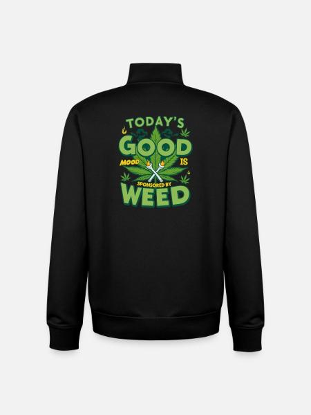 Good Mood Weed - Unisex Organic Zip Sweatshirt by Stanley/Stella - black