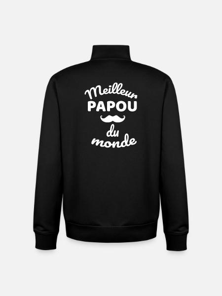 Best Papuan in the World - Unisex Organic Zip Sweatshirt by Stanley/Stella - black