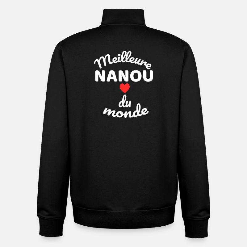Cœur et Messagerie de Solidarité - Sweat zippé unisexe en coton bio Stanley/Stella - noir