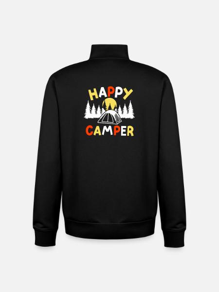 Camping Camper - Unisex Organic Zip Sweatshirt von Stanley/Stella - Schwarz