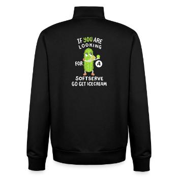 Gurke spielt Pickleball - Unisex Organic Zip Sweatshirt von Stanley/Stella - Schwarz - Hinten - AI Model Male 185 light (185cm)