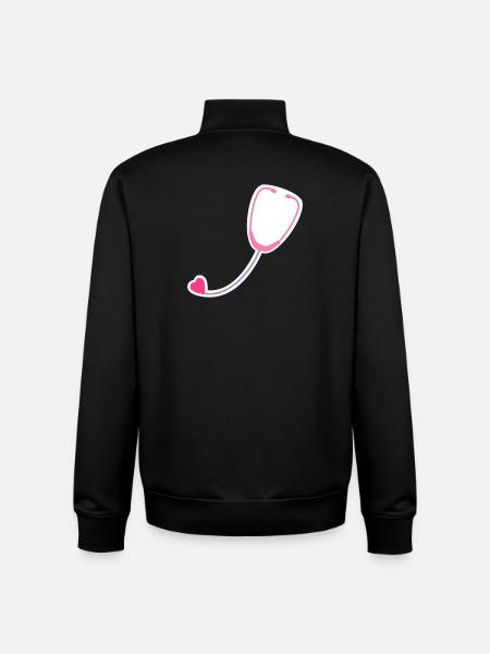 Coloured stethoscope - Unisex Organic Zip Sweatshirt by Stanley/Stella - black