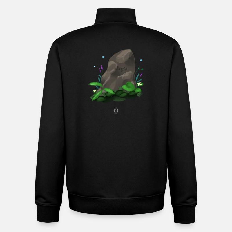 Pierre de Runes - Sweat zippé unisexe en coton bio Stanley/Stella - noir