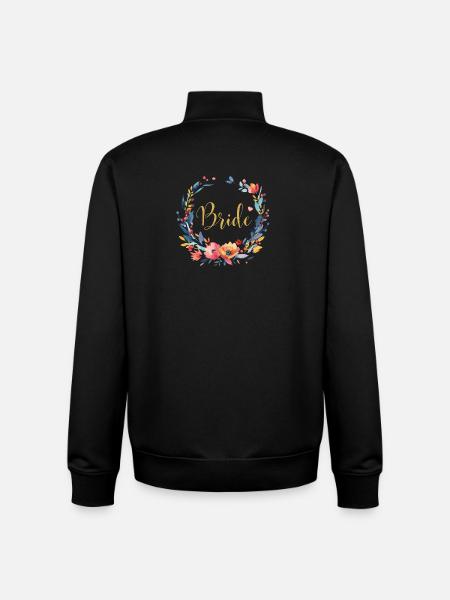 Team Bride! Customizable - Unisex Organic Zip Sweatshirt by Stanley/Stella - black