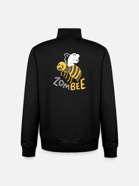 Zombie Biene Halloween - Unisex Organic Zip Sweatshirt von Stanley/Stella - Schwarz