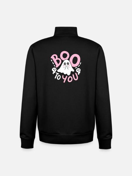 Geist Halloweenkostüm - Unisex Organic Zip Sweatshirt von Stanley/Stella - Schwarz