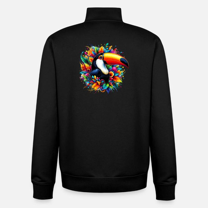 Tukan - Unisex Organic Zip Sweatshirt von Stanley/Stella - Schwarz