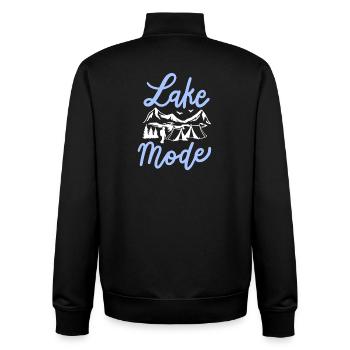 See Camping - Unisex Organic Zip Sweatshirt von Stanley/Stella - Schwarz - Hinten - AI Model Male 185 light (185cm)