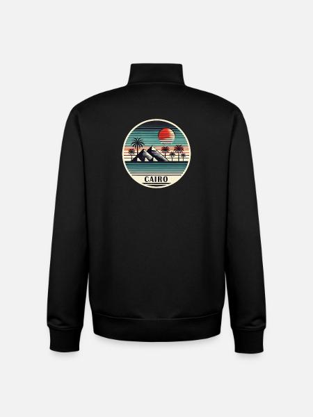 Cairo Egypt Pyramids Desert - Unisex Organic Zip Sweatshirt by Stanley/Stella - black