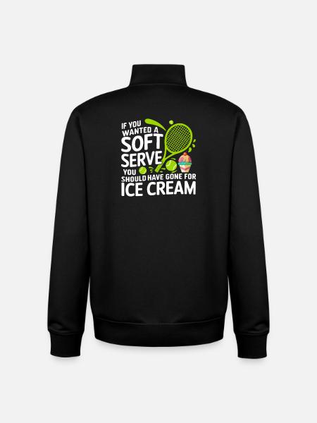 Soft Serve vs Eiscreme Cartoon-Zitat - Unisex Organic Zip Sweatshirt by Stanley/Stella - black