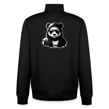 Panda Hoodie Sonnenbrille - Unisex Organic Zip Sweatshirt von Stanley/Stella - Schwarz - Hinten - AI Model Male 185 light (185cm)