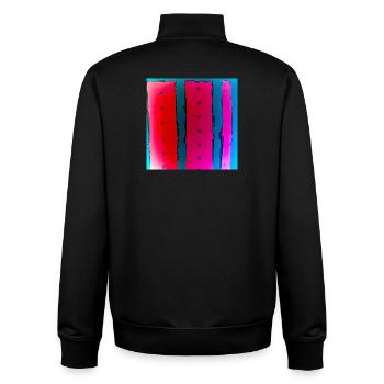 Artistic grout - Unisex Organic Zip Sweatshirt by Stanley/Stella - black - Back - AI Model Male 185 light (185cm)