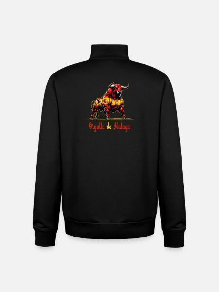 The pride Malaga flag design - Unisex Organic Zip Sweatshirt by Stanley/Stella - black