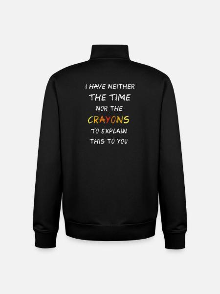 Not the Crayons - Unisex Organic Zip Sweatshirt by Stanley/Stella - black
