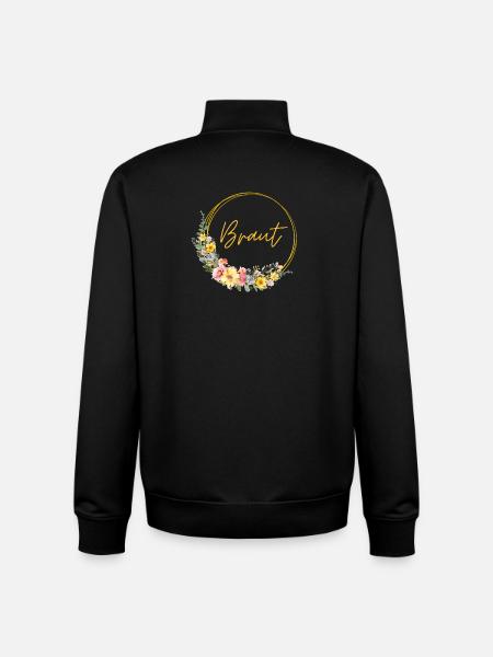 Team Braut! Personalisierbar - Unisex Organic Zip Sweatshirt von Stanley/Stella - Schwarz