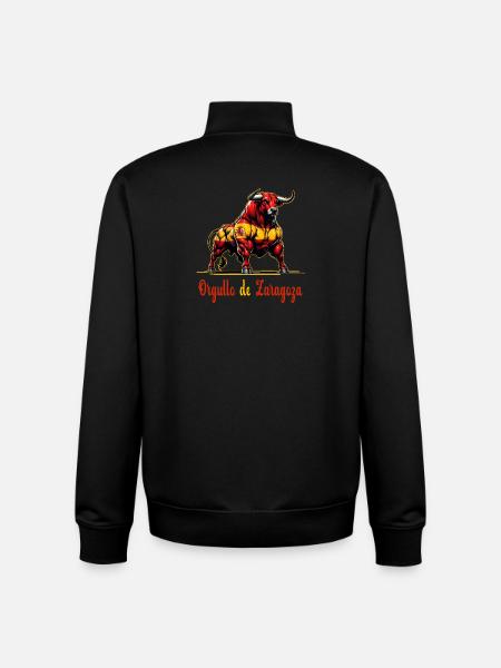Pride Zaragoza flag design - Unisex Organic Zip Sweatshirt by Stanley/Stella - black
