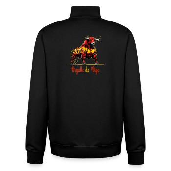 The Pride Vigo flag design - Unisex Organic Zip Sweatshirt by Stanley/Stella - black - Back - AI Model Male 185 light (185cm)
