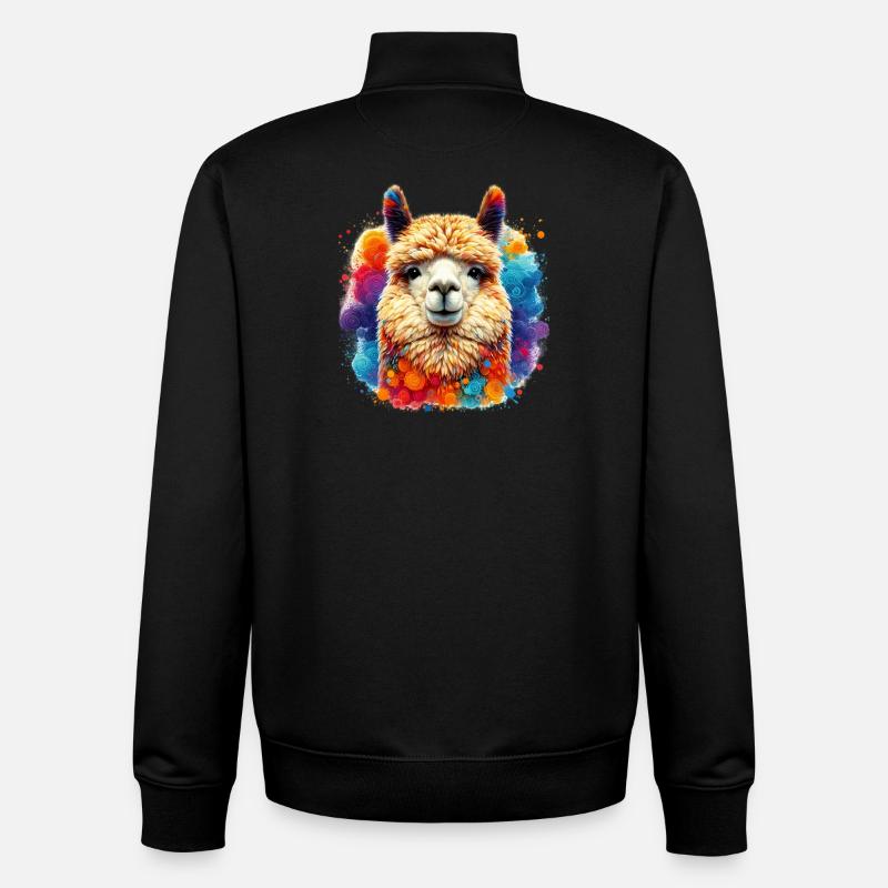 Alpaka - Unisex Organic Zip Sweatshirt von Stanley/Stella - Schwarz
