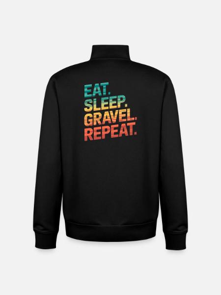 Retro Sunset Travel Quote Design - Unisex Organic Zip Sweatshirt by Stanley/Stella - black