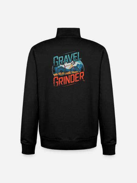 Gravel Grinder Bergfahrt - Unisex Organic Zip Sweatshirt von Stanley/Stella - Schwarz