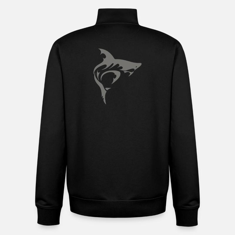 REQUIN - Sweat zippé unisexe en coton bio Stanley/Stella - noir
