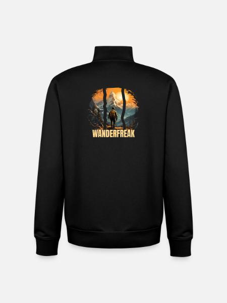 Wanderfreak - Unisex Organic Zip Sweatshirt von Stanley/Stella - Schwarz