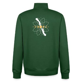 Himmlische Koi-Mandala - Unisex Organic Zip Sweatshirt von Stanley/Stella - Flaschengrün - Hinten - AI Model Male 185 dark (185cm)