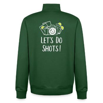 Let's do Shots Photography Humor - Unisex Organic Zip Sweatshirt by Stanley/Stella - bottle green - Back - AI Model Male 185 dark (185cm)