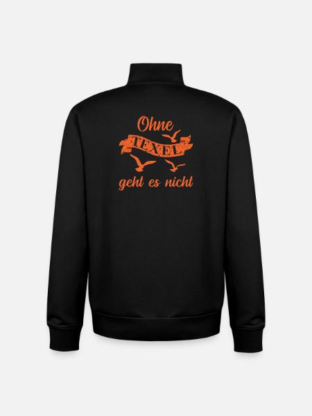 Texel Urlaub - Unisex Organic Zip Sweatshirt von Stanley/Stella - Schwarz