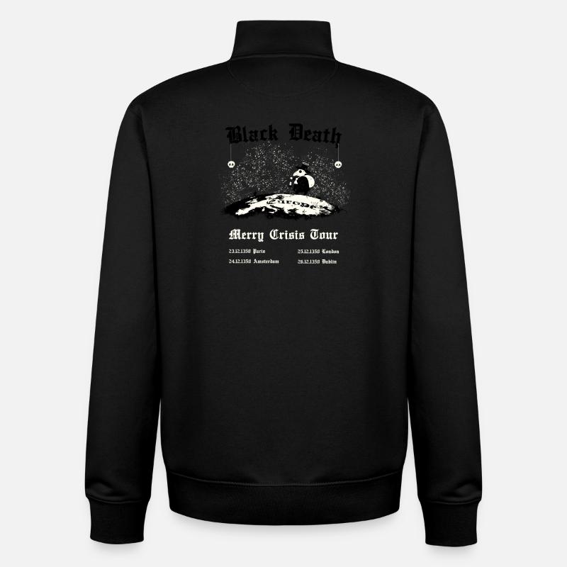 Peste noire - Tournée Merry Crisis - Sweat zippé unisexe en coton bio Stanley/Stella - noir